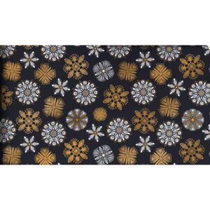 Hallmark Wrapping Paper Gold White Snowflakes on Black 35 sq ft Roll Holiday Gif